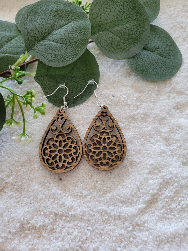 Bohemian style Wooden Earrings