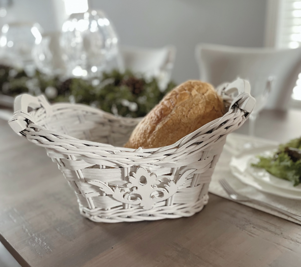 White Wood Basket