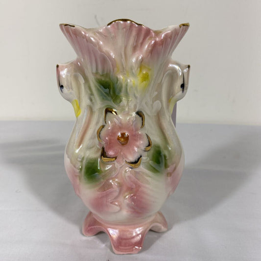 VTG HULL ART IRIDESCENT SWAN BUD VASE