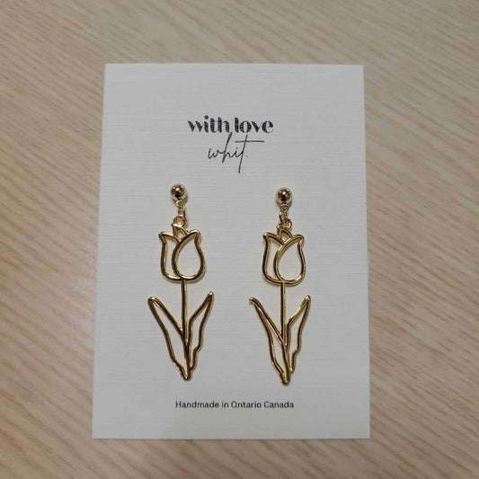 GOLD TULIP DANGLE