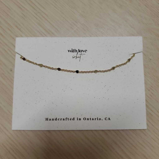 GOLD FILLED DAINTY DISC BRACELET