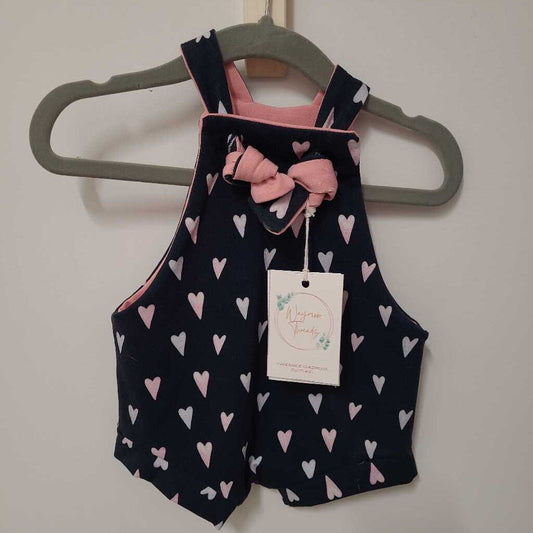 KNOTTED ROMPER HEARTS