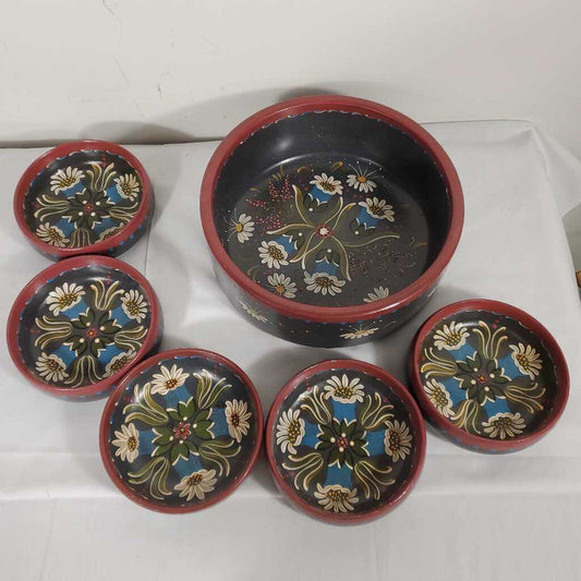 S/6 FOLKART BOWLS