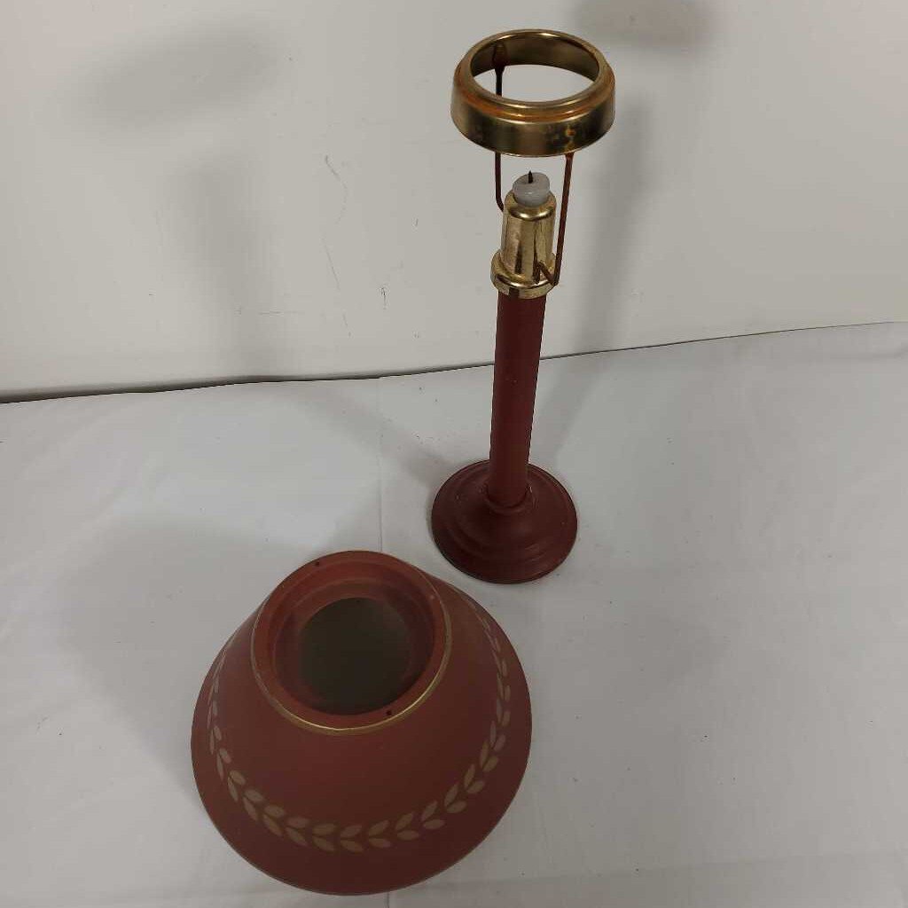 RUST & GOLD TAPER CANDLE HOLDER