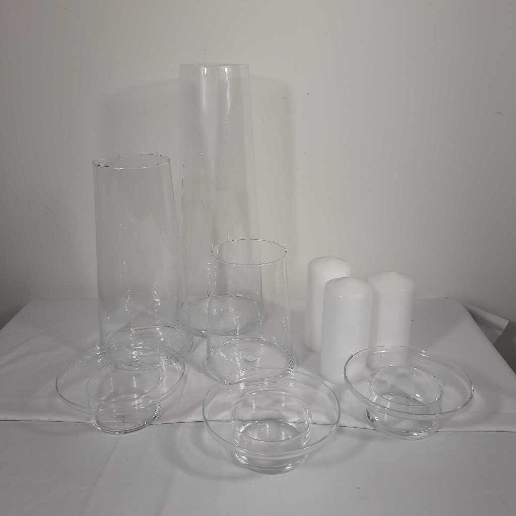 S/3 PARTYLITE CANDLE HOLDERS