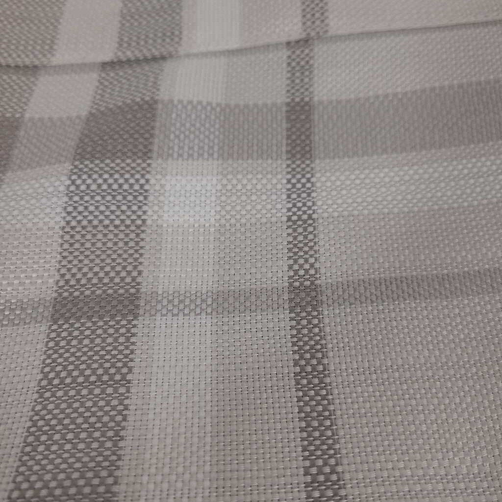 PR 84" TAUPE PLAID CURTAINS