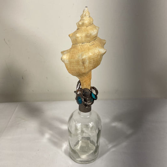 POTTERY BARN SEASHELL BOTTLE