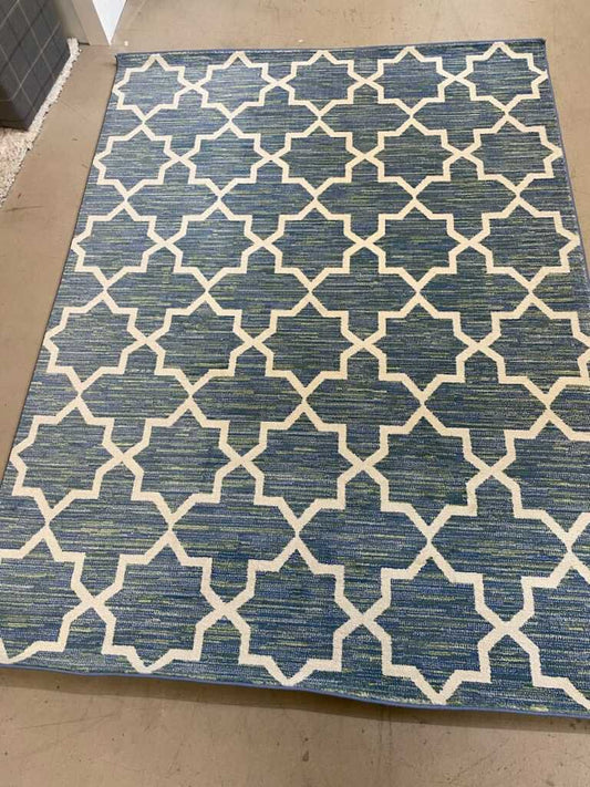 5X8 BLUE & GREEN RUG