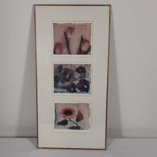 S/3 FRAMED FLORAL PRINTS