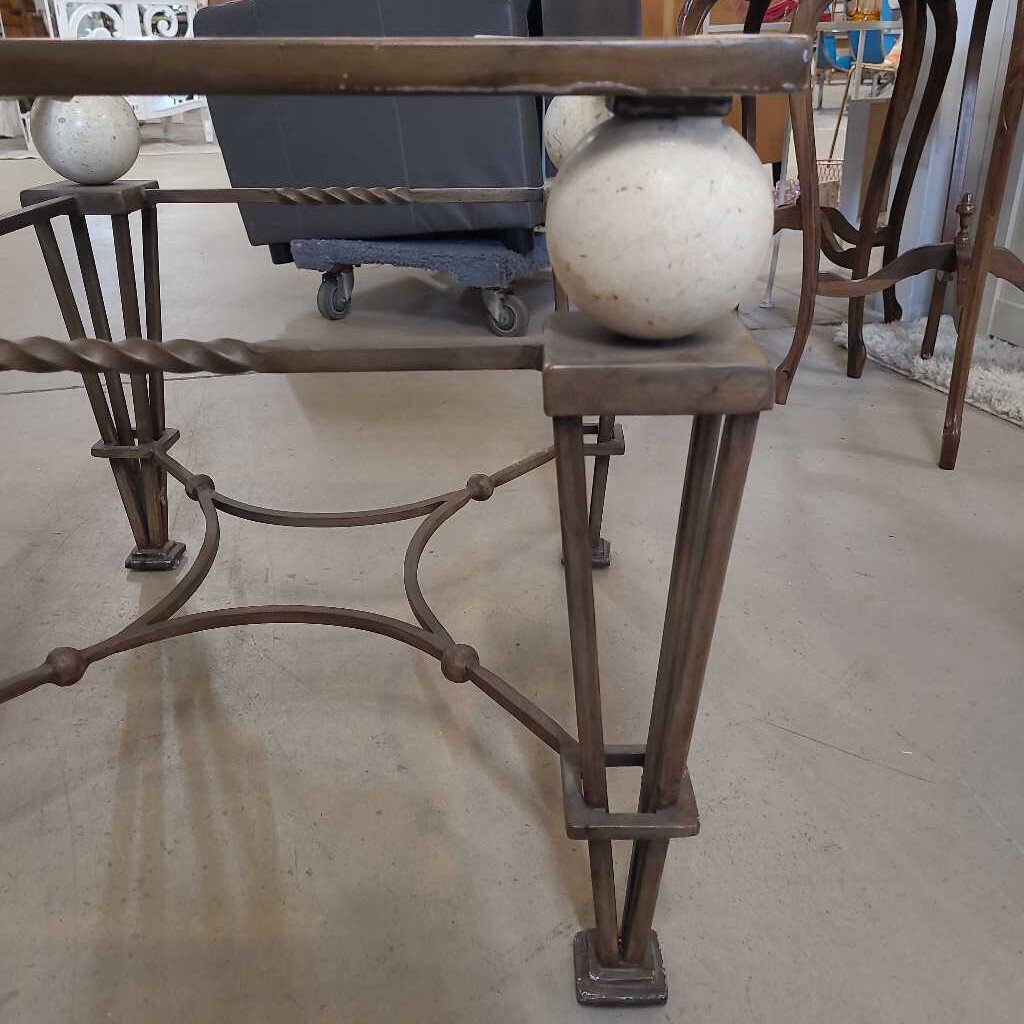 METAL & GLASS END TABLE