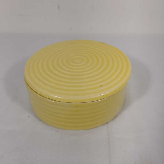 CERAMIC YELLOW LIDDED DISH