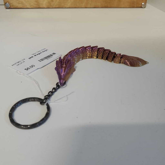 pink dragon keychain