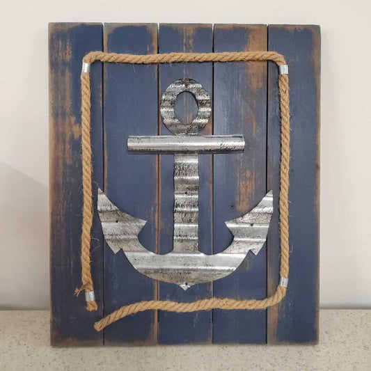 ANCHOR ON PALLET WALL DECOR