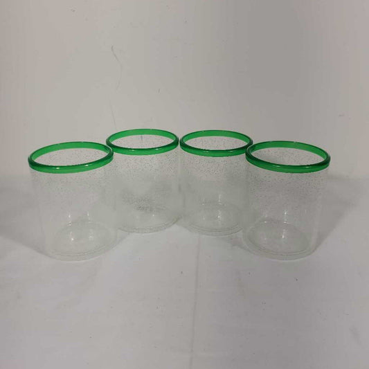 S/4 BUBBLY ACRYLIC GLASSES