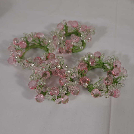 S/4 PINK & GREEN NAPKIN RINGS