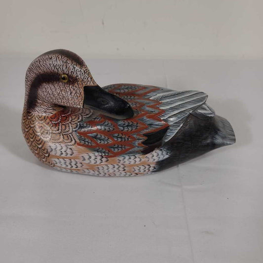 WOODEN MULTI COLOUR DUCK