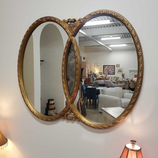 GILT DOUBLE OVAL INTERTWINED MIRROR