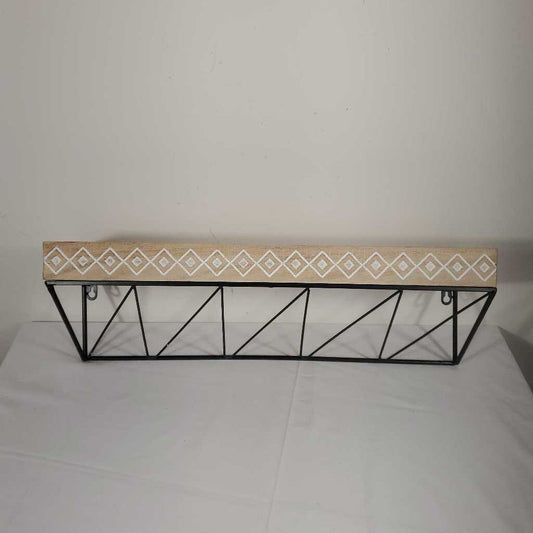 WOOD & METAL WALL SHELF