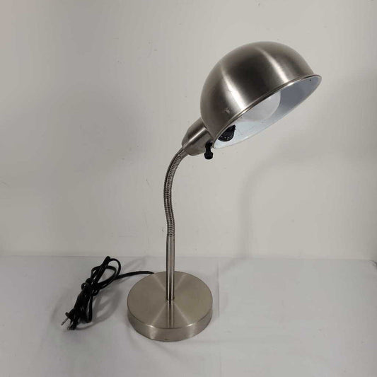 SILVER GOOSENECK DESK LAMP