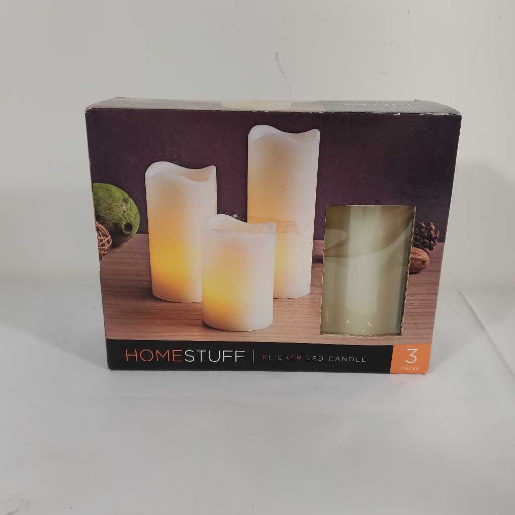 S/3 FLICKER LED CANDLES