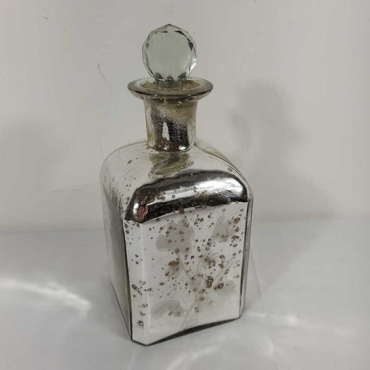 DECORATIVE MERCURY GLASS DECANTER