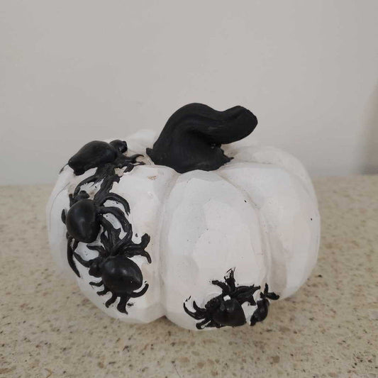 BLACK & WHITE SPIDER PUMPKIN