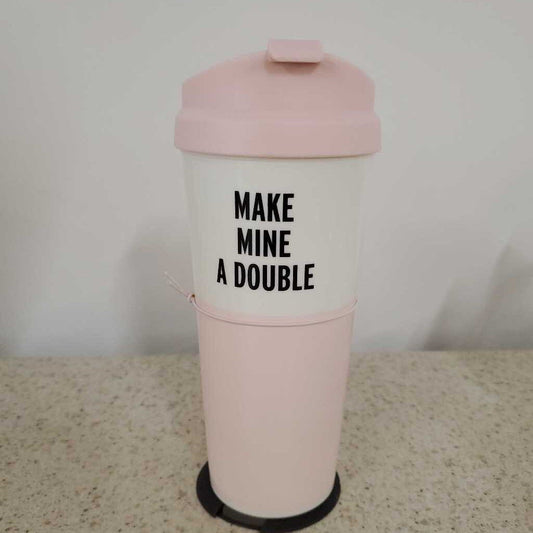 KATE SPADE MAKE MINE A DOUBLE TRAVEL MUG