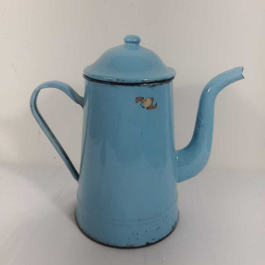 VTG BLUE ENAMEL COFFEE POT