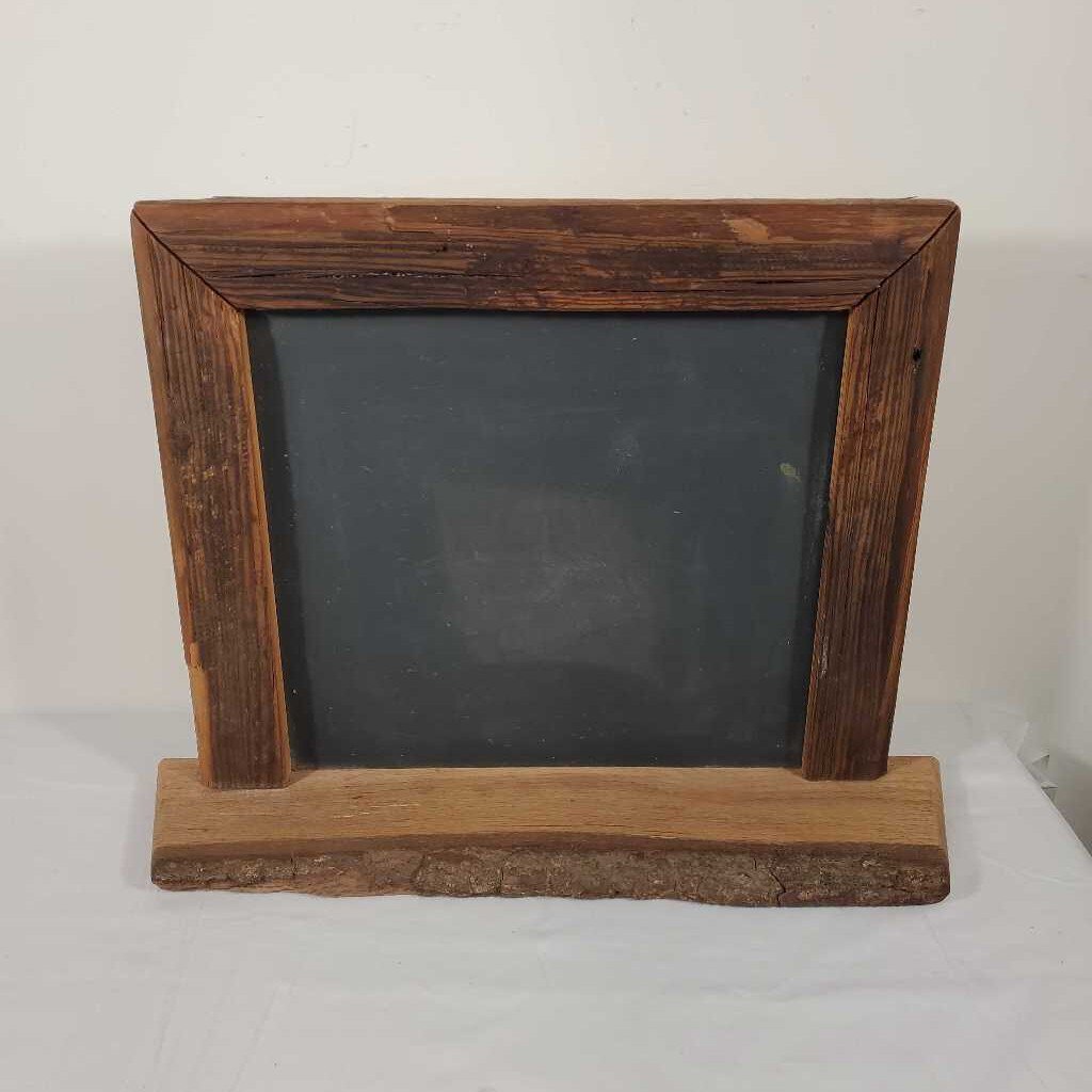 RECLAIMED WOOD SHELF/CHALK BOARD