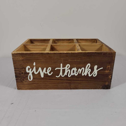 GIVE THANKS WOODEN BOX