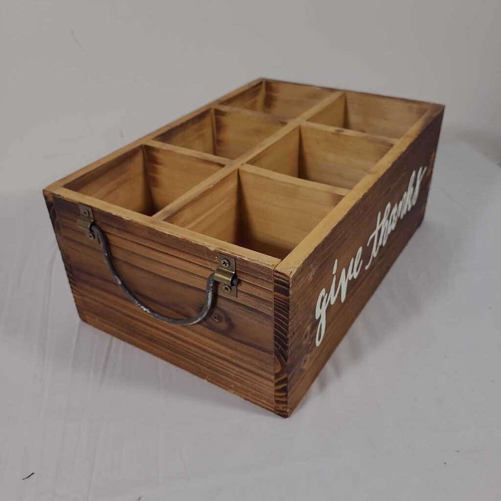 GIVE THANKS WOODEN BOX