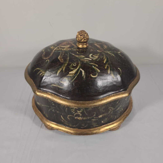 LIDDED DISH W/MONKEYS