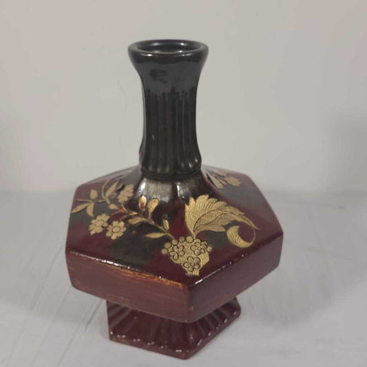 BOMBAY GOLD LEAF VASE