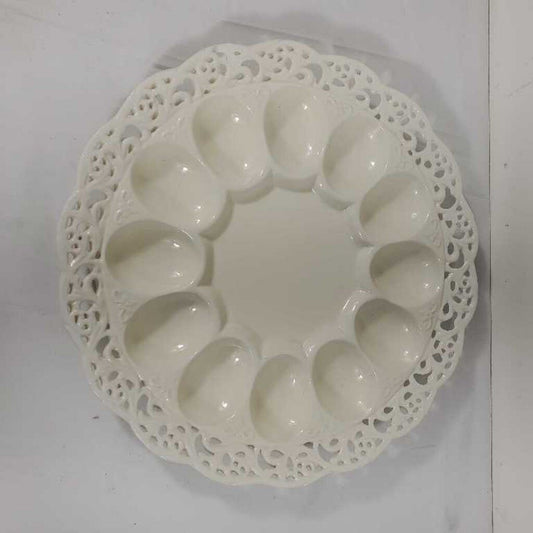 CREAM DEVILED EGG PLATE