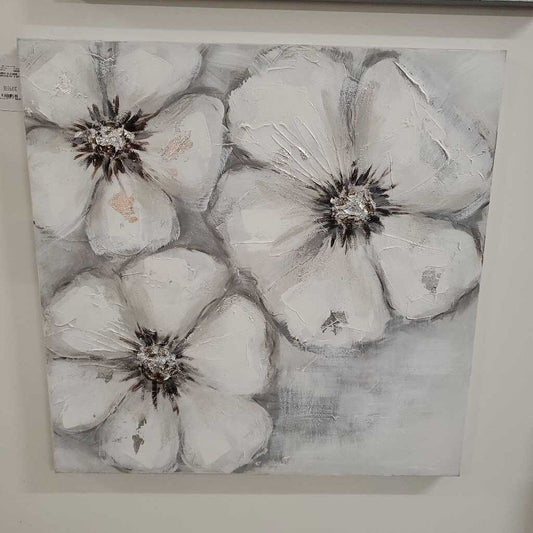 GREY FLOWER CANVAS