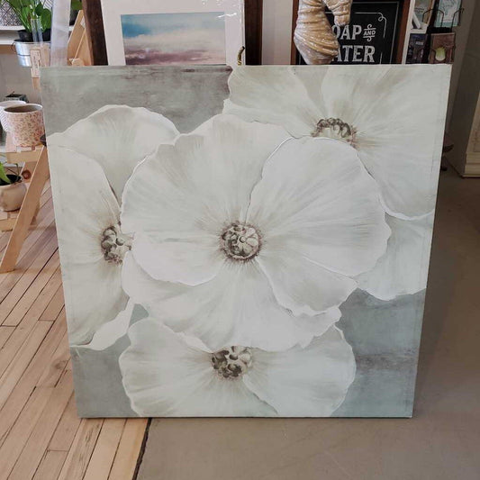 SEAFOAM FLORAL CANVAS