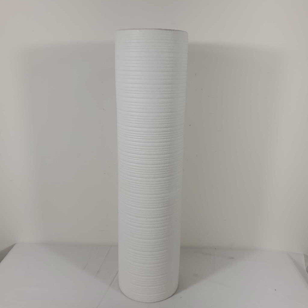 RIBBED CERAMIC FLOOR VASE