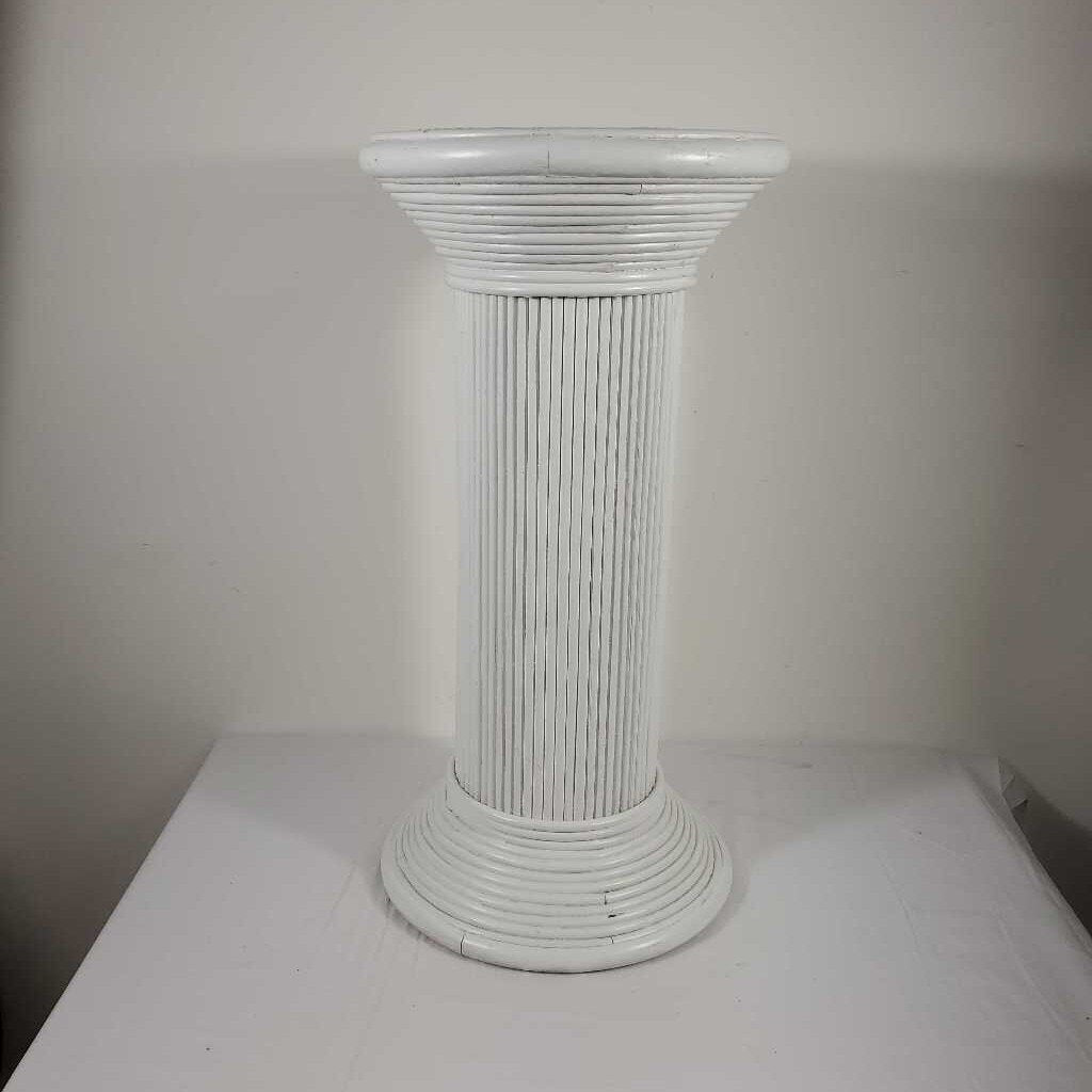 WHITE BAMBOO PEDESTAL