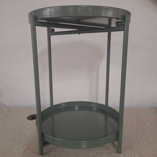 2 TIER GREEN TRAY TABLE