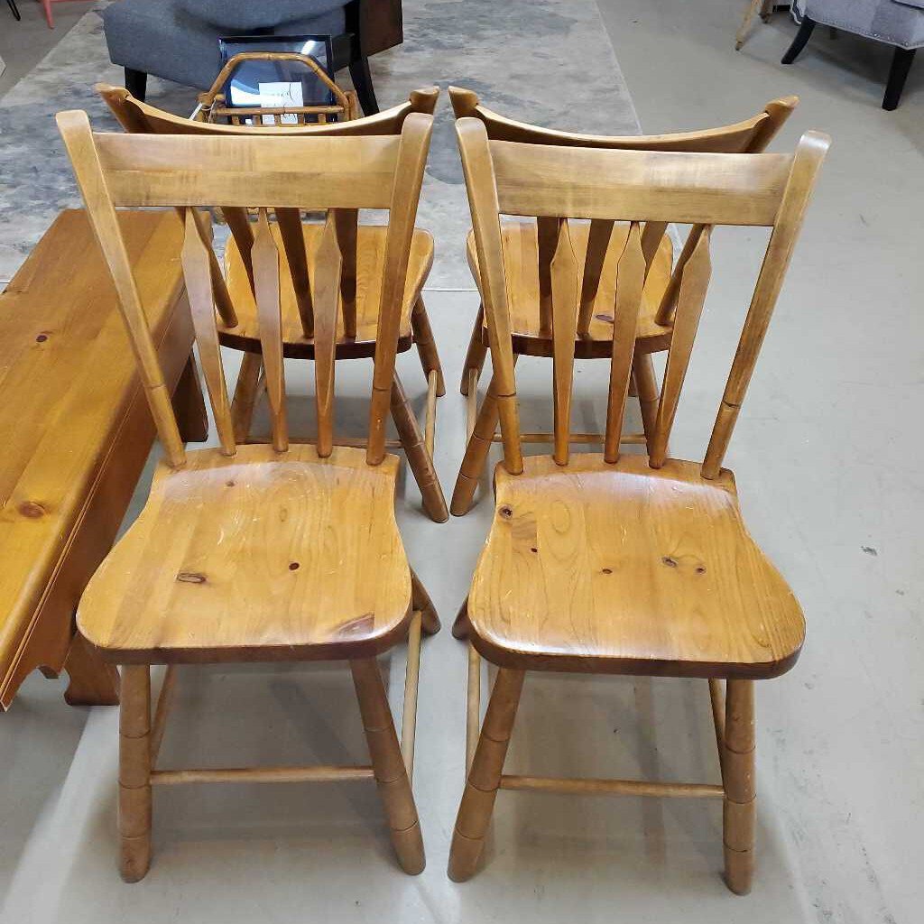 S/4 PINE CHAIRS