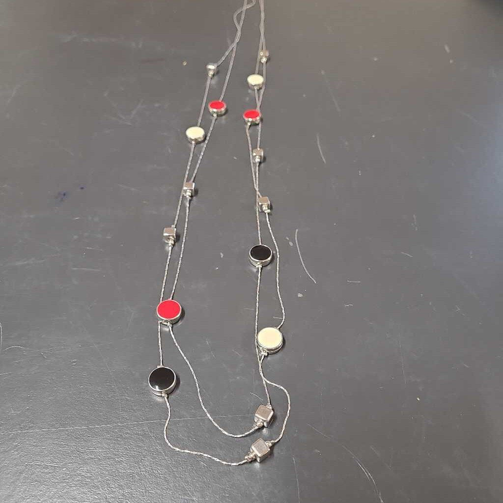 BLK/RED/CREAM NECKLACE