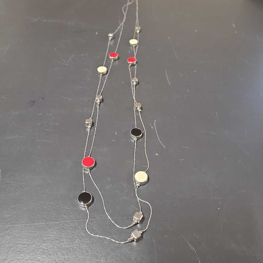 BLK/RED/CREAM NECKLACE