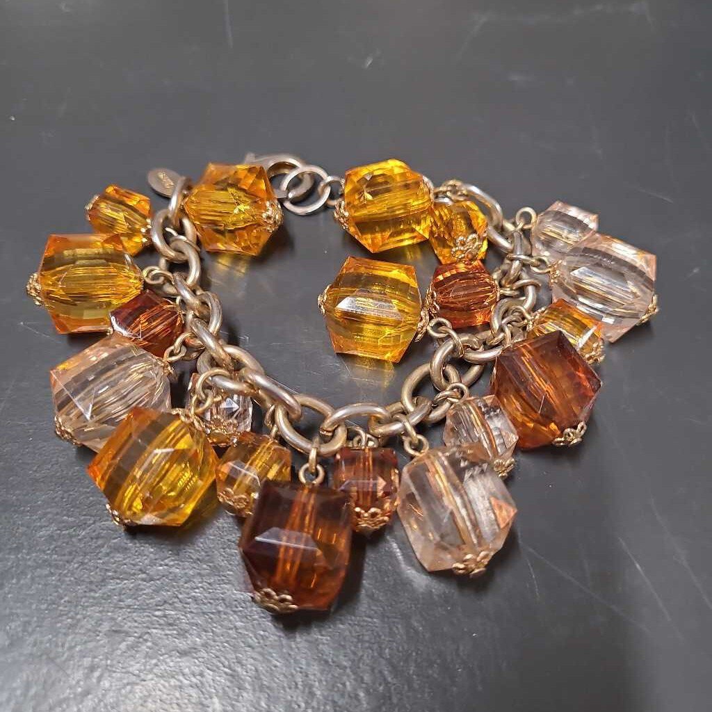 JOAN RIVERS LUCITE CHARM BRACELET