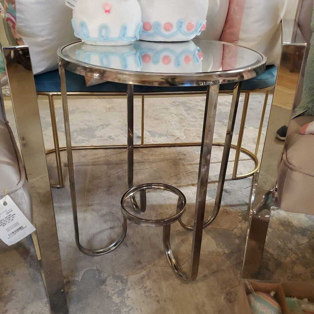 MIRROR TOP END TABLE