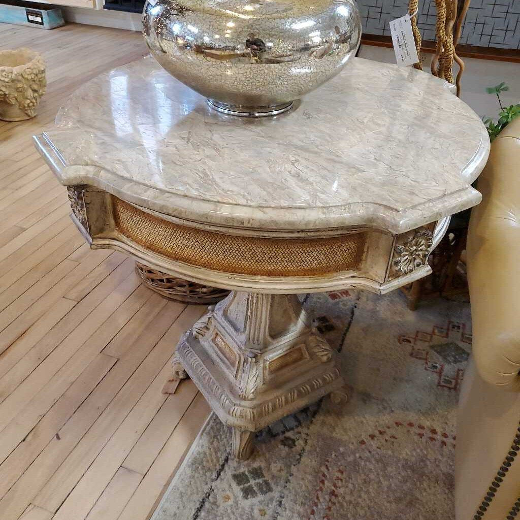 STONE TOP ACCENT TABLE