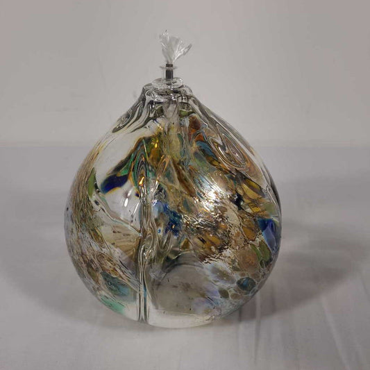 BLOWN GLASS OIL LAMP