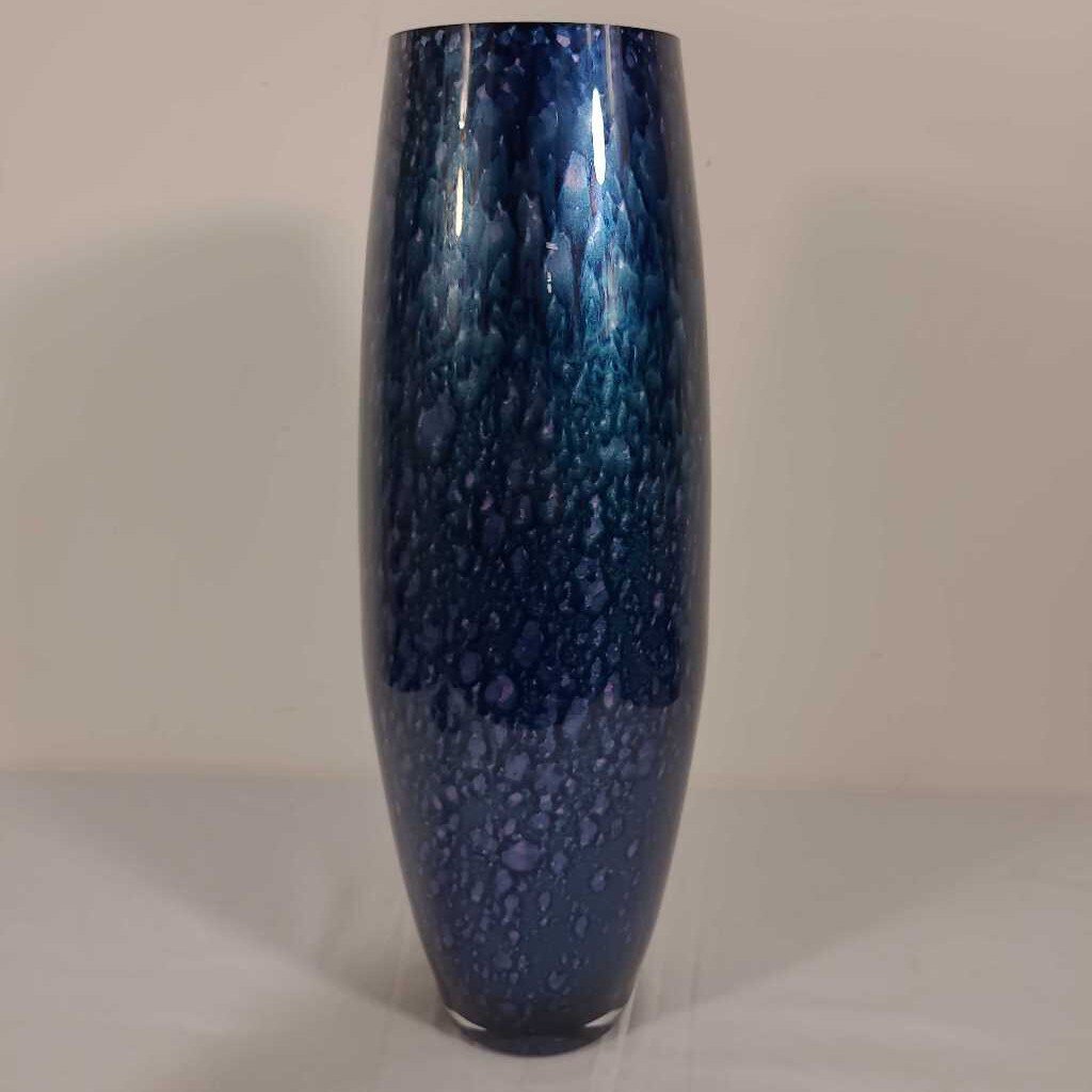 BLUE & PURPLE GLASS VASE