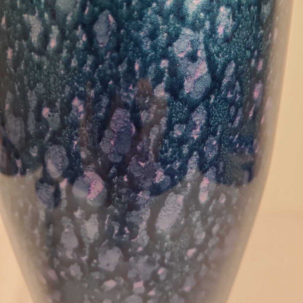 BLUE & PURPLE GLASS VASE