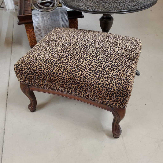 ANIMAL PRINT FOOTSTOOL