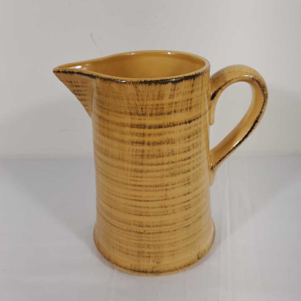 YELLOW CERAMIC PITCHER